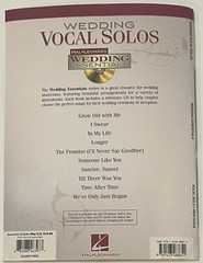 Wedding Essentials: 10 Songs Solos Vocal Solo High Voice w CD Hal Leonard