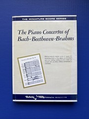 Piano Concerti of Bach, Beethoven & Brahms – Hardcover Belwin-Mills Study Score