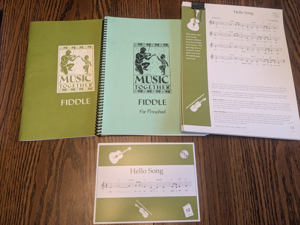 Music Together Fiddle Spiral-Bound Song Book with Sheet Music – Fiddle Songs