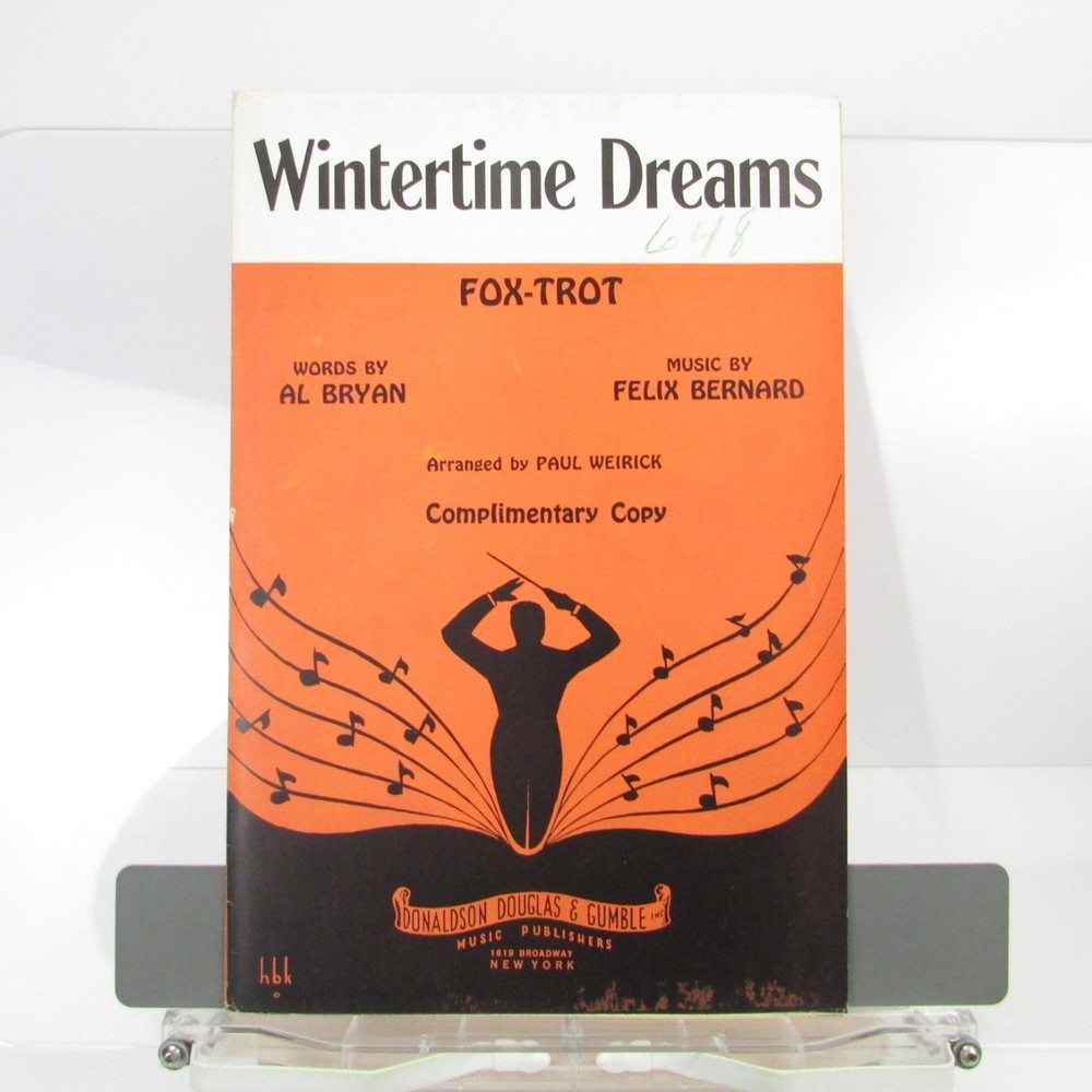 Wintertime Dreams 1936 Guitar Lead Sheet Felix Bernard Vintage Fox-Trot