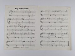 Boy with Guitar by Louise Garrow 1971 Solo Piano Sheet Music