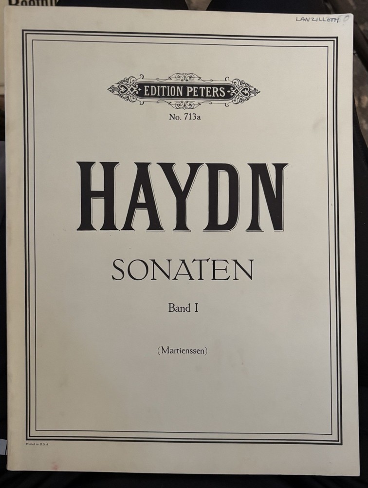 Haydn Sonaten Band I (Martienssen) Edition Peters No. 713a