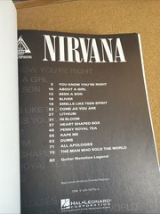 Hal Leonard Music NIRVANA Songbook Guitar Tabs Recorded Versions Paperback Book