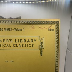 Vintage G Schirmer Brahms Piano Works Vol 1 Piano Score Yellow Vol 1757 USA