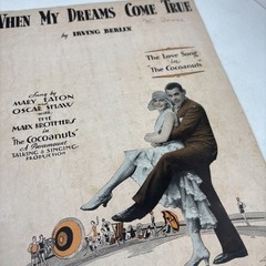 WHEN MY DREAMS COME TRUE Piano Sheet Music, Uke Tabs & Lyrics 1929