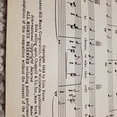 I Love Paris, Can – Can Sheet Music, Words and Music by Cole Porter 1958