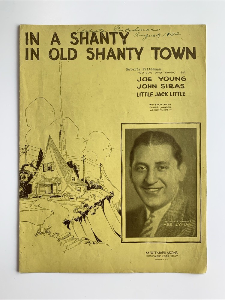 Vintage 1932 “In a Shanty in Old Shanty Town” Sheet Music – M. Witmark & Sons
