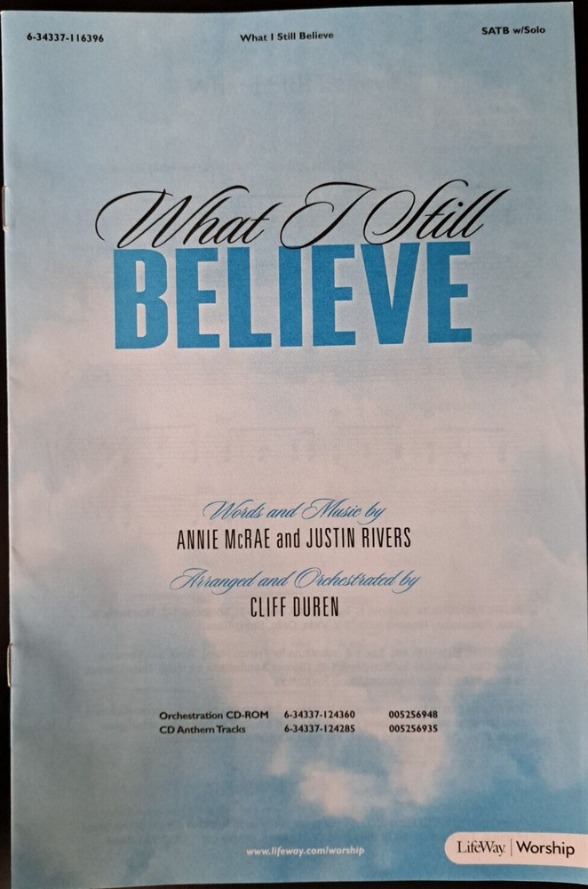 What I Still Believe SATB w solo by A. McRae / J. Rivers arr. by Cliff Duren