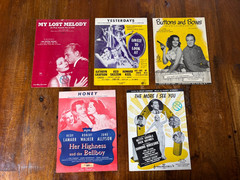 Vintage Sheet Music 1920s-1940s Lot of (10) Excellent Condition ALL FEMALE STARS