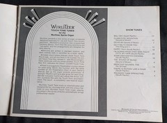 24-page Vintage 1973 Wurlitzer Touch Tunes Show Tunes Sheet Music Book