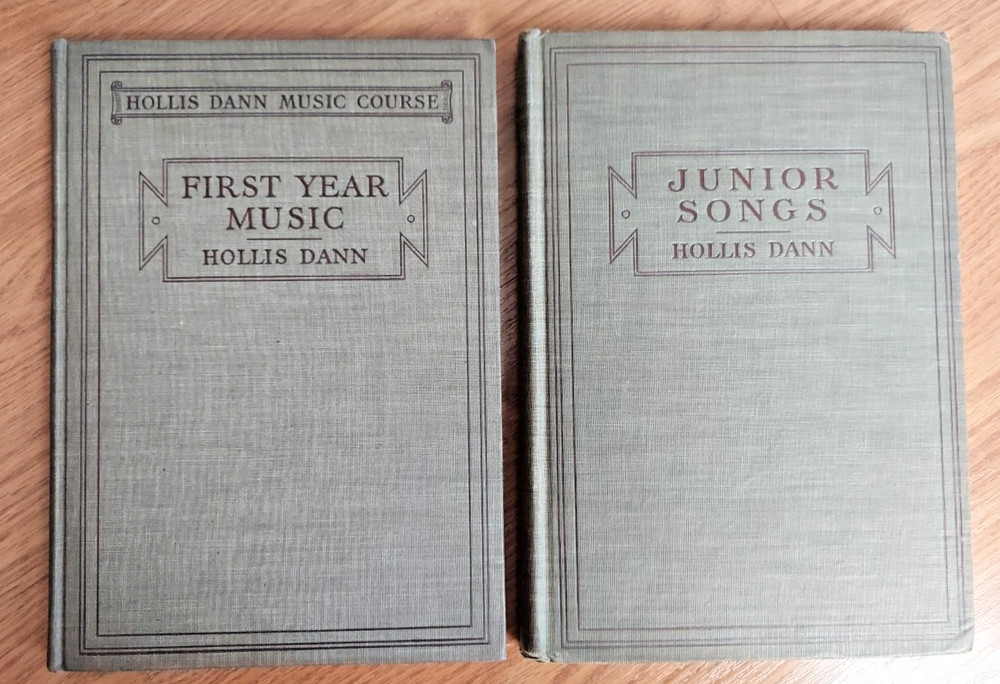 Lot of 2 First Year Music & Junior Songs by Hollis Dann Vintage Books 1914-1918