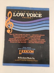Solo for Low Voice Volume 1 Vocal Solos with Accompaniment from Lexicon 1981 VTG