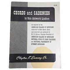 Chords And Cadences Eula Ashworth Lindfors Piano Sheet Music 1950 Vintage MCM
