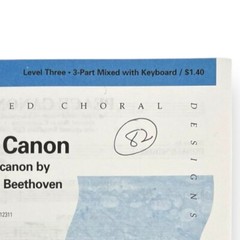 90-PACK LOT Alfred Choral Sheet Music « Peace Canon » 3-Part Mixed Voices Keyboard