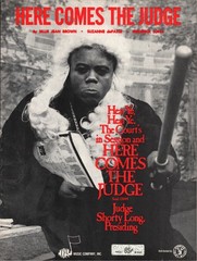 1968 SHORTY LONG vintage R&B Soul sheet music « HERE COMES THE JUDGE » Motown song