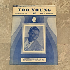 Vintage 1951 Sheet Music Poster – Nat King Cole – Too Young