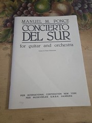 Manuel M.Ponce Concerto Del Sur For Guitar And Orchestra Rare Book,80 Pages