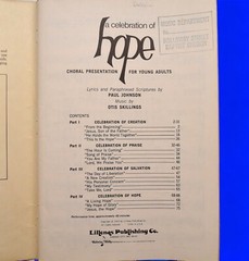Choral Music « A Celebration of Hope » Songbook Johnson and Skillings Lillenas Pub