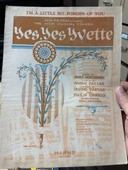M 1925 Revue Sheet Music YES YES YVETTE ‘Fonder Of You’