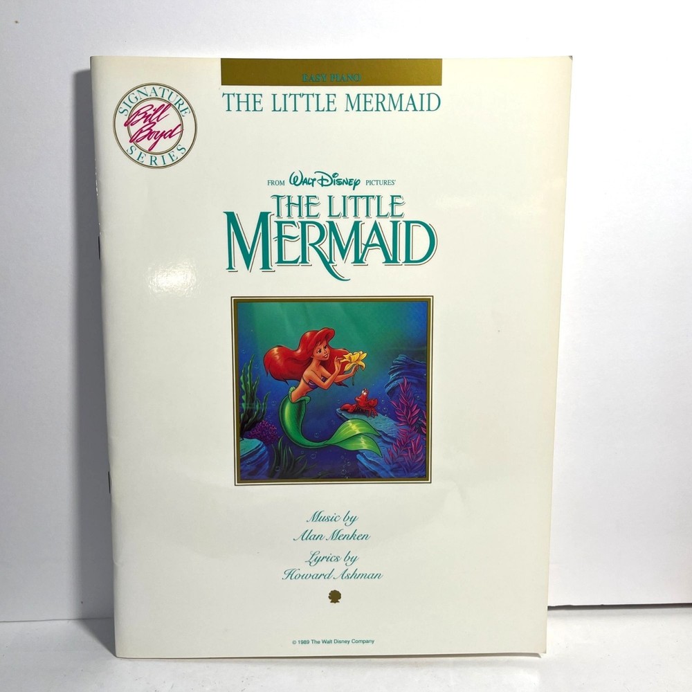 Disney The Little Mermaid Easy Piano Sheet Music Book 1989
