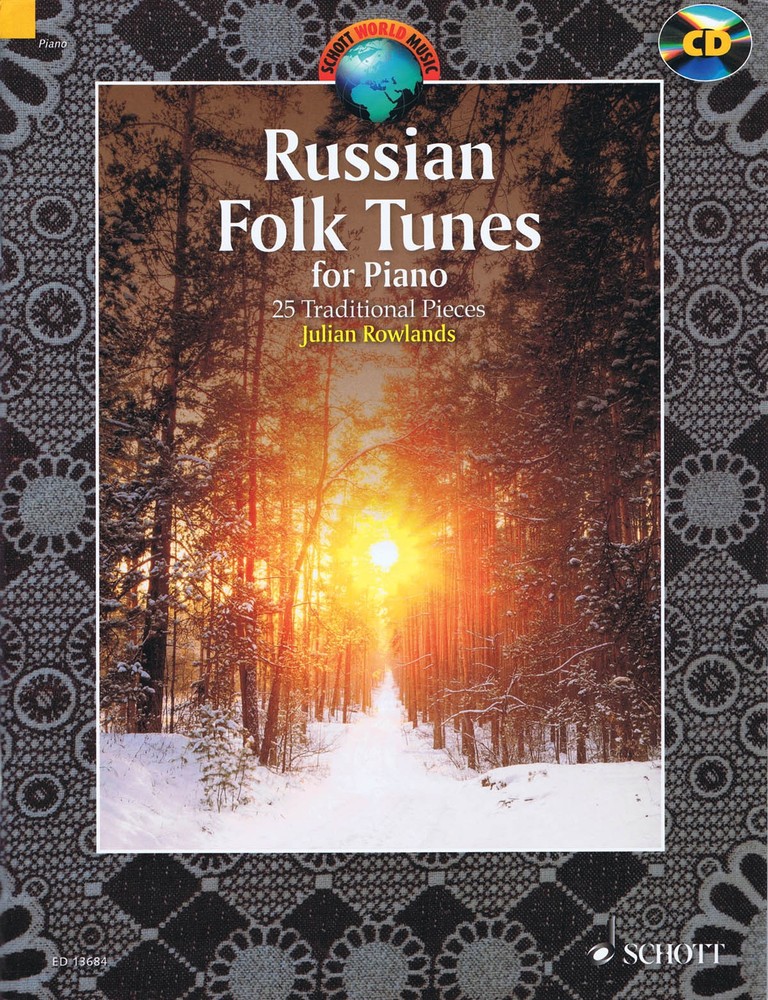 Russian Folk Tunes for Piano Solo Sheet Music 25 Traditional Pieces Book CD