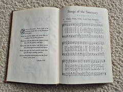 SONGS OF THE SANCTUARY, Haldor Lillenas hardback hymnal songbook 1950s vintage