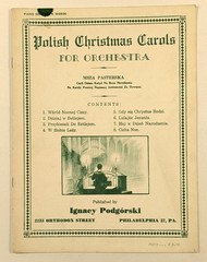 Polish Christmas Carols for Orchestra 1939 Ignacy Podgorski; Piano Sheet Music