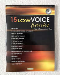 15 Low Voice Favorites Songbook w/CD Piano-Guitar-Vocal Vintage Collectible 2005