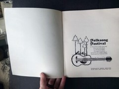 Vintage 1967 Folksong Festival Music Book for Piano & Guitar 47 Songs Softcover