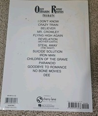 Ozzy Osbourne Randy Rhoads Tribute Sheet Music Guitar Tablature Tab Book