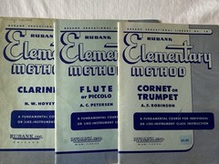 Lot of 3 Vintage Rubank Elementary Method Books Clarinet Flute Trumpet Cornet
