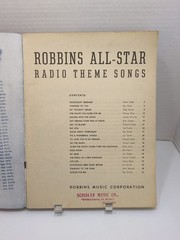 Robbins All Star Radio Theme Songs Sheet Music Song Book Piano Vocals Guitar M11