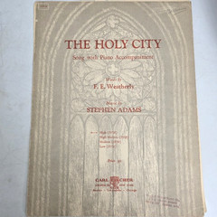 The Holy City Sheet Music 1943 Piano Lyrics Weatherly Adams High Voice Song