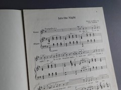 Into the Night – 1939 sheet music for High Voice & Piano – Clara Edwards