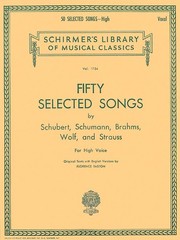 50 Selected Songs High Voice Classical Intermediate Sheet Music Book
