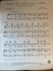 Vintage Sheet Music Disney&rsquo;s Pinocchio When You Wish Upon A Star 1939 Berlin