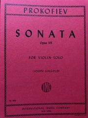Prokofiev: Sonata Op. 115 – Violin (IMC # 1828)