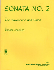 Sonata No. 2, Garland Anderson, For Alto Saxophone and Piano