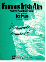 Sheet Music Famous Irish Airs 1982 Piano Arranged By Lee Evans