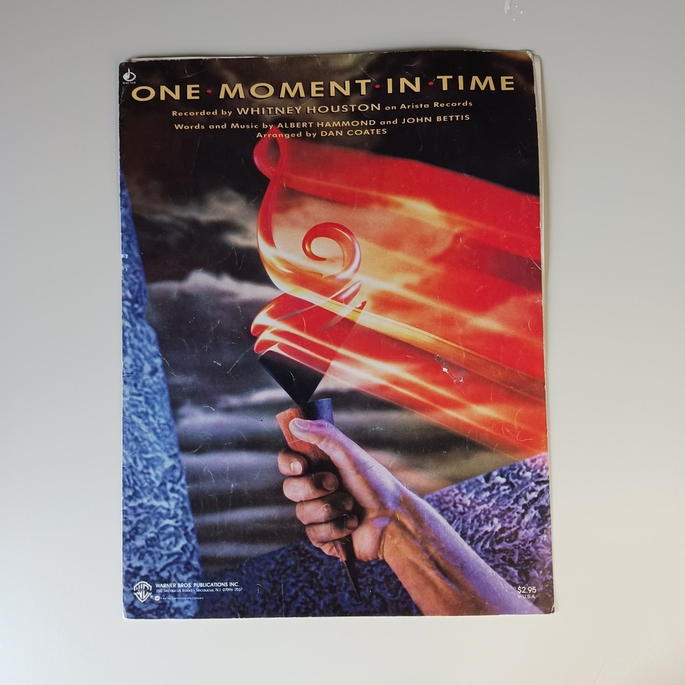 Whitney Houston « One Moment In Time » 1988 Piano & Vocal Sheet Music