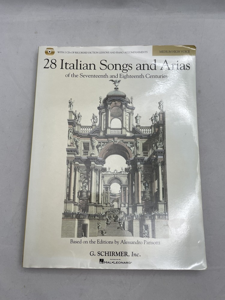 28 Italian Songs Arias of the 17th 18th Centuries Medium High Voice Music CDs