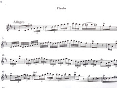 Vintage « Sonate D-Dur » for flute and Basso continuo by Wagenseil