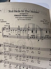 Red Sails In The Sunset Rare Sheet Music 1935 GEM Edition Female Voices