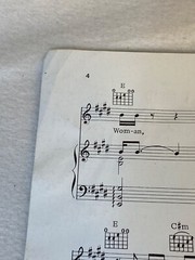 John Lennon Yoko Ono Woman Sheet Music Piano Vocal Guitar 1981 Lenono