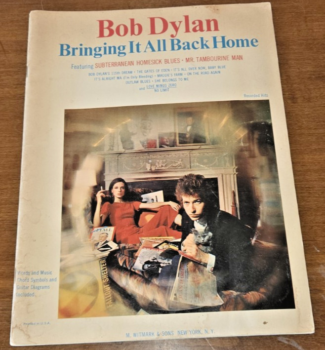 BOB DYLAN Song Book « Bringing It All Back Home » 1965 11 Songs! Vintage