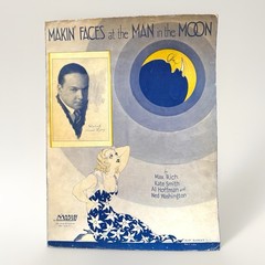 Makin Faces At The Man In The Moon VTG Sheet Music Vincent Lopez Cover Ukulele