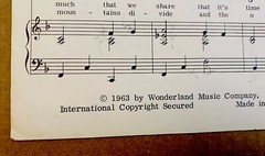 Vintage WALT DISNEY 1963 Sheet Music Institute IT&rsquo;S A SMALL WORLD 4 languages