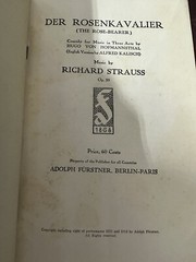 Official Libretto rosenkavelier Music New York 1946s