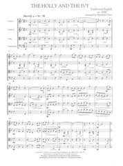 Christmas Collection String Quartet Score & Parts 1995 Marshall Ocker Sunrise