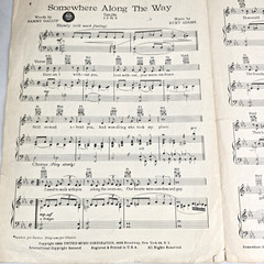 Somewhere Along the Way 1952 Sheet Music Piano Lyrics Chord Gallop Nat King Cole